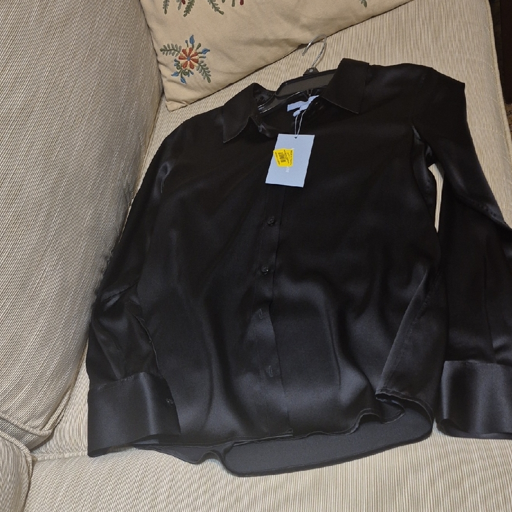 ANTONIO MELANI Silk Black Dress Shirt - Picture 3 of 5